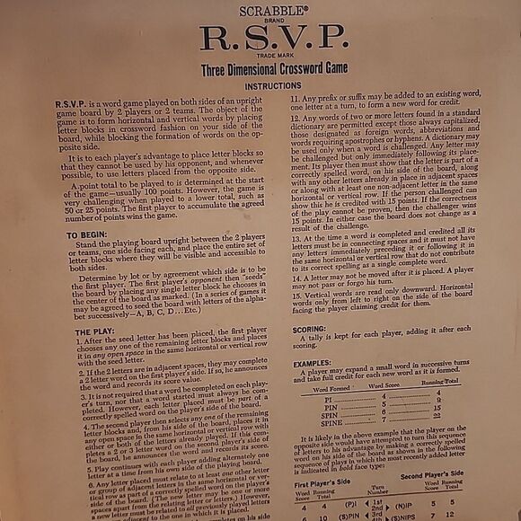 Vintage 1966 RSVP Scrabble Set - Picture 5 of 12